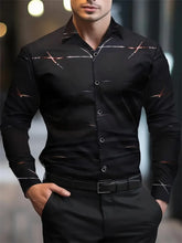 Men's Hawaiian Blue Striped Printed Shirt